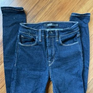 Hudson high rise skinny dark jeans